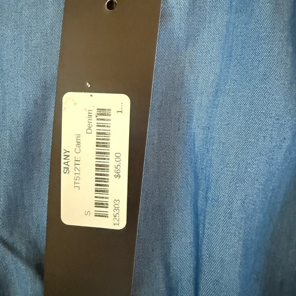 NWT chambray crop tank top blue soft summer goes with everything size small - Picture 4 of 4